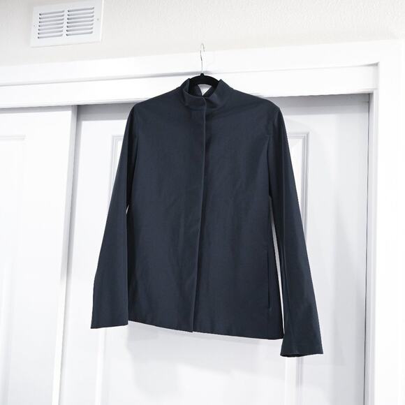 Max Mara S Design For Easy Living Lycra Jacket Pant Set in Midnight Blue - Picture 5 of 16